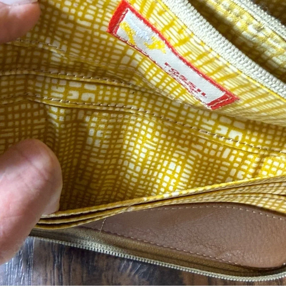 Fossil Floral Zip-Around Wallet | Canvas & Leather‎ | Vintage Style